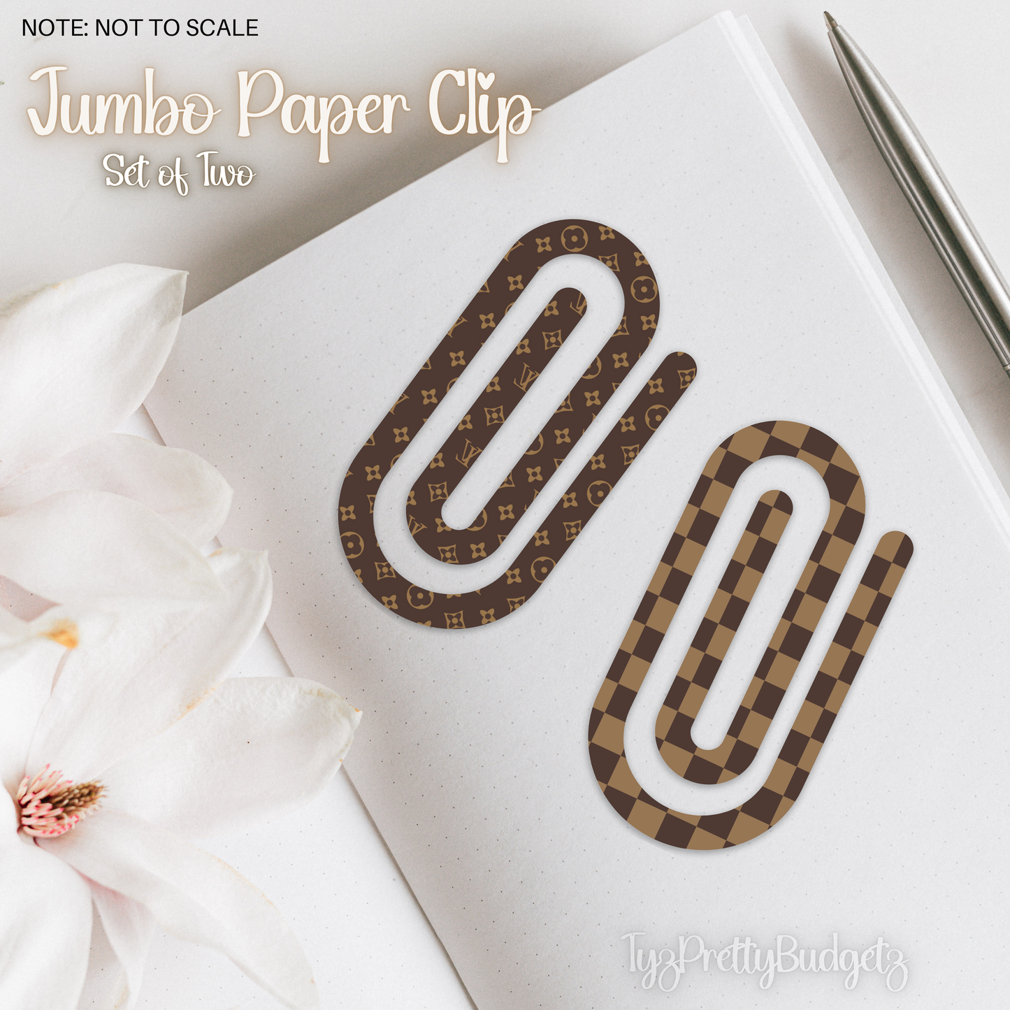 fashion inspired Jumbo Paper Clip set of 2