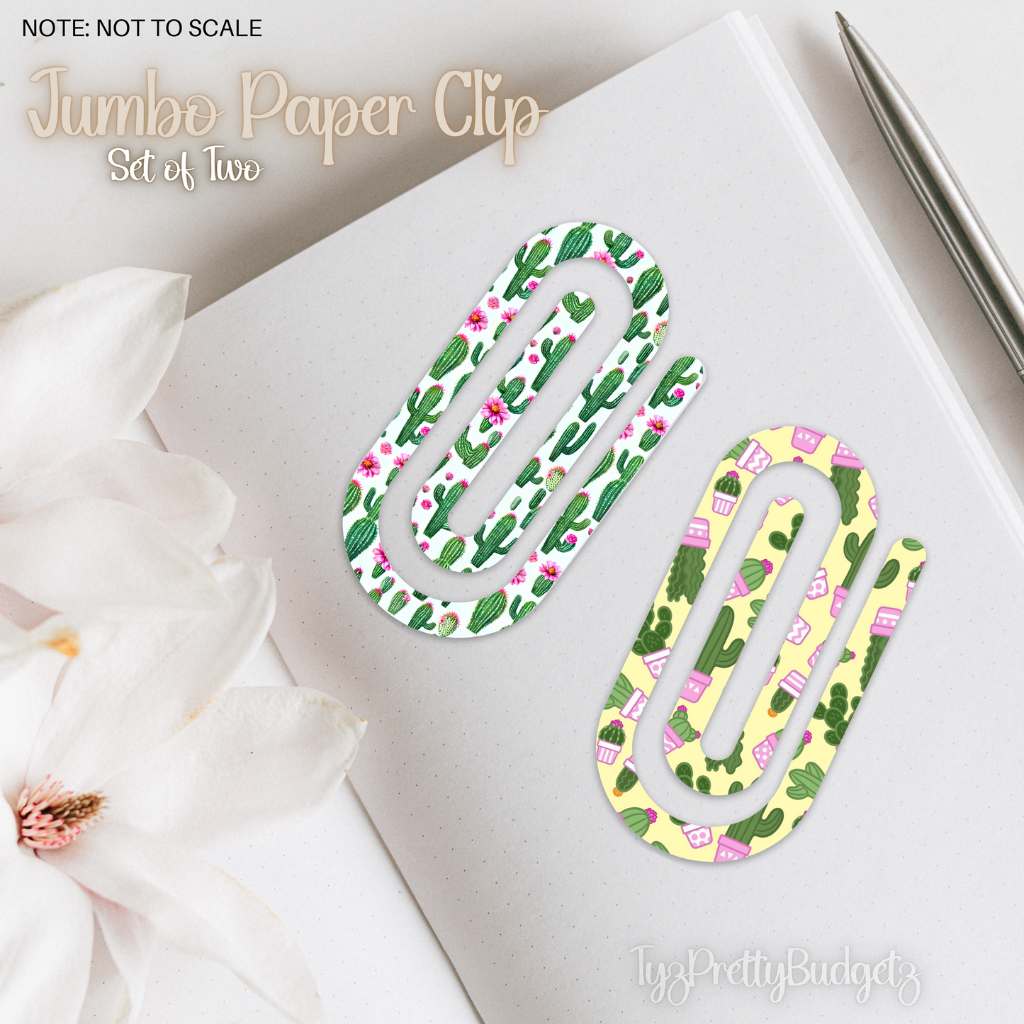 Cactus Jumbo Paper Clip set of 2