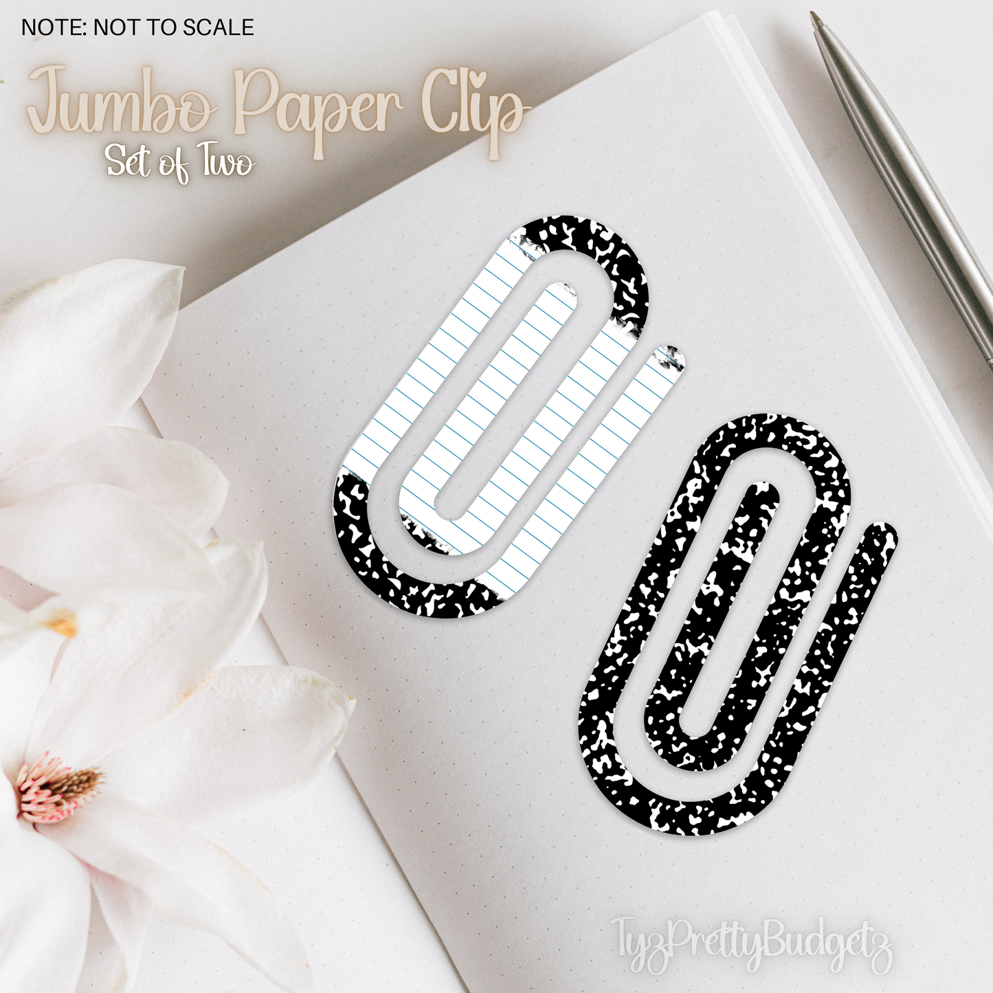 Composition Jumbo Paper Clip set of 2