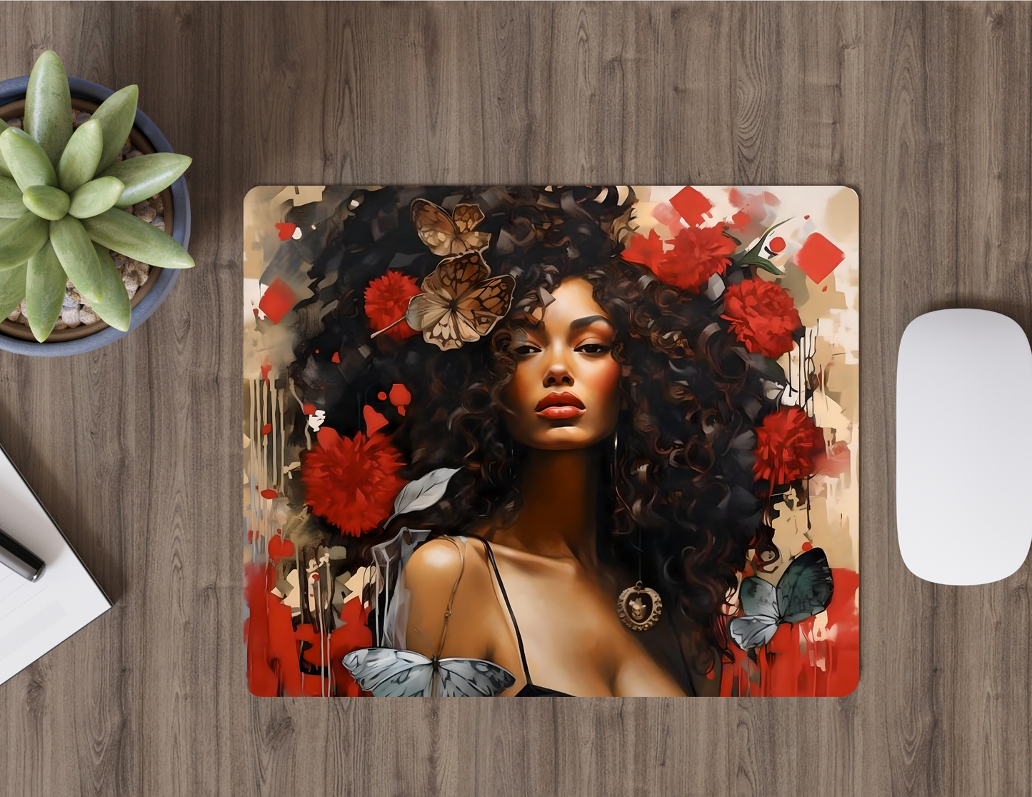 Beautiful Afro Mousepads