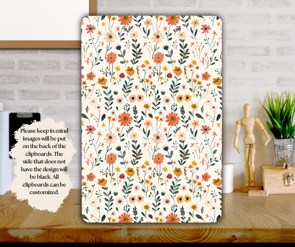 Orange Flowers Clipboard