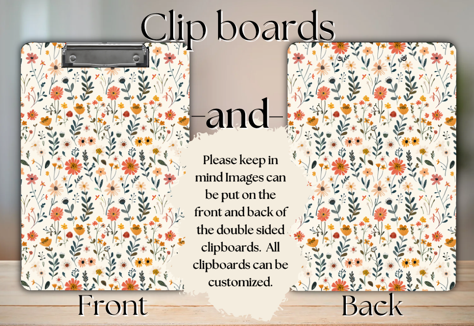 Orange Flowers Clipboard