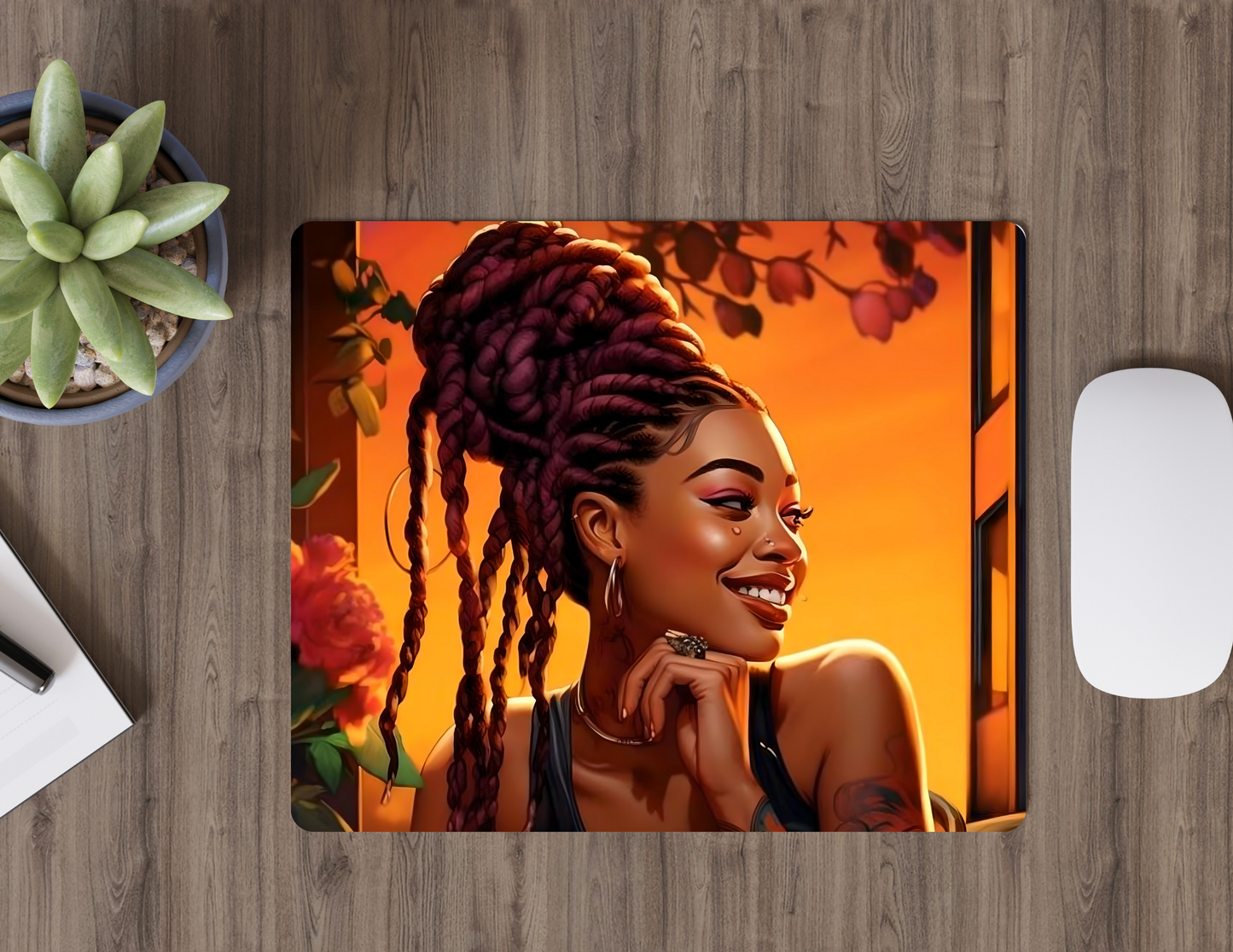 Beautiful Afro Mousepads
