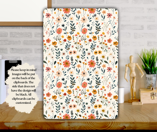 Orange Flowers Clipboard