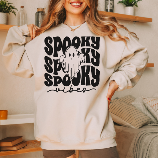 Spooky Vibes, Spooky vibes sweatshirt, Crewneck, Gift