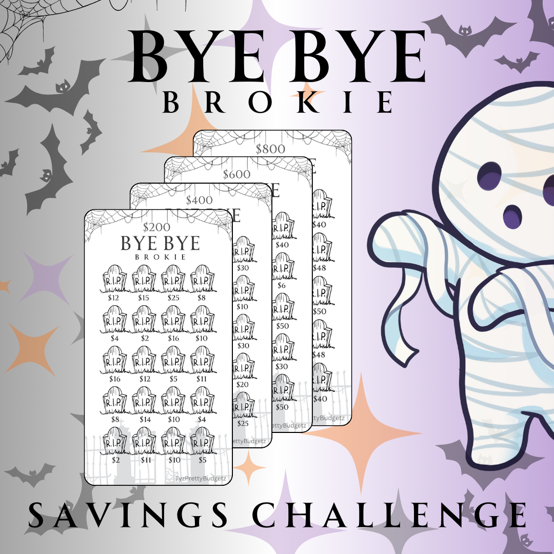 Bye Bye Brokie Savings Challenges, Savings Challenge