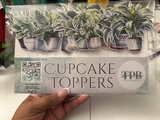 House Plants Cupcake Toppers