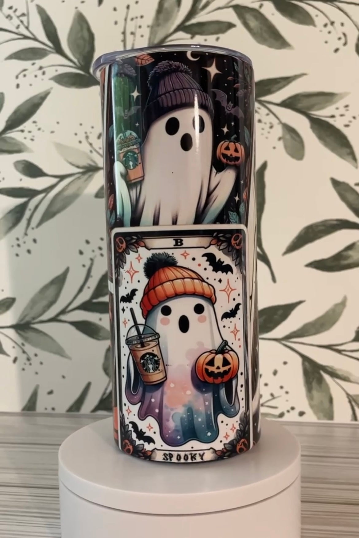 Ghost tarot cards 20oz short Tumbler