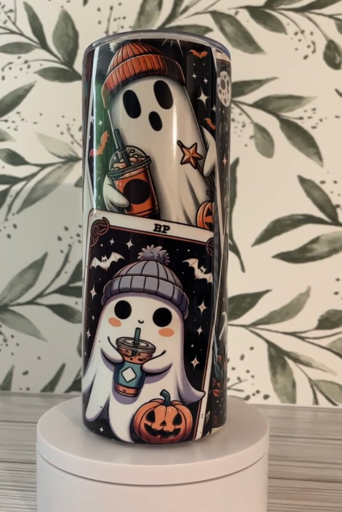 Ghost tarot cards 20oz short Tumbler