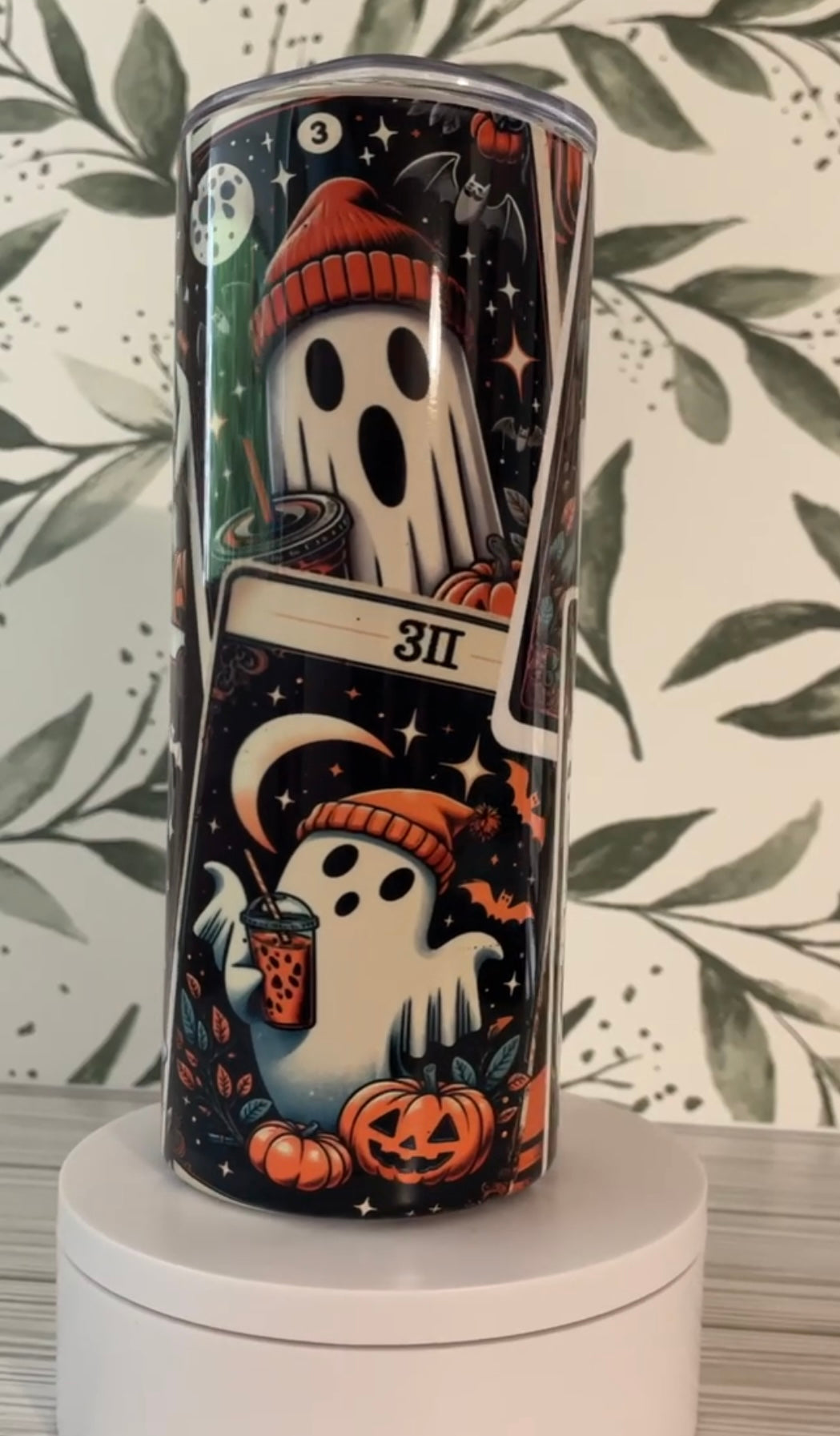 Ghost tarot cards 20oz short Tumbler