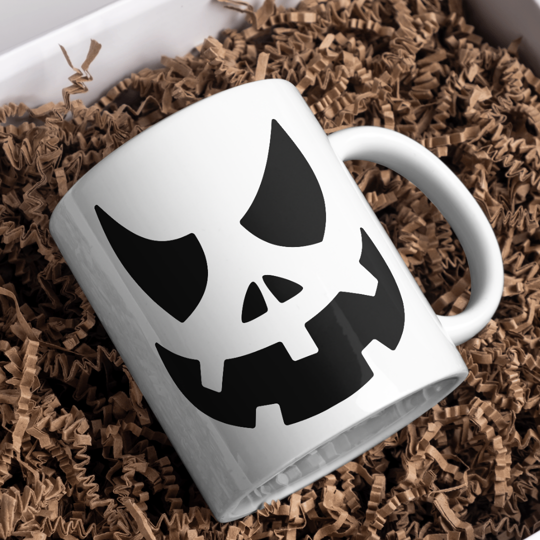 Jack-o-Face 15oz Mugs, Pumpkin face mugs, mug pack, pack of mugs, halloween mugs, mug gift