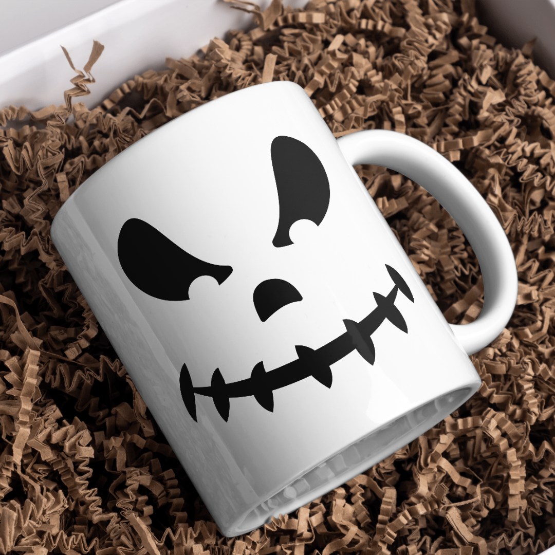 Jack-o-Face 15oz Mugs, Pumpkin face mugs, mug pack, pack of mugs, halloween mugs, mug gift