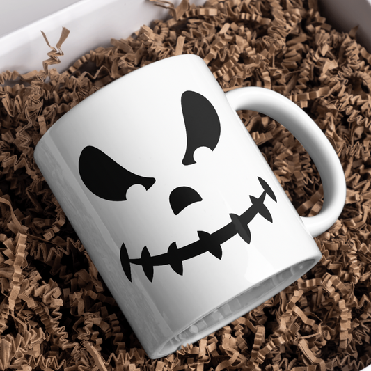 Pumpkin face Mug, 15oz Mug, Large Mug, Fall Mug