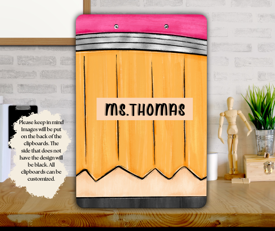 Pencil Teacher Clipboard