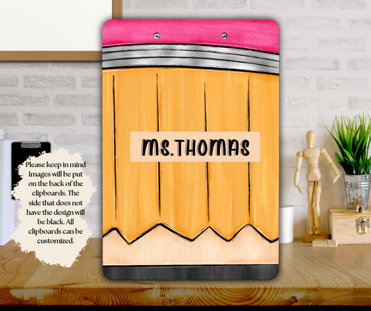 Pencil Teacher Clipboard