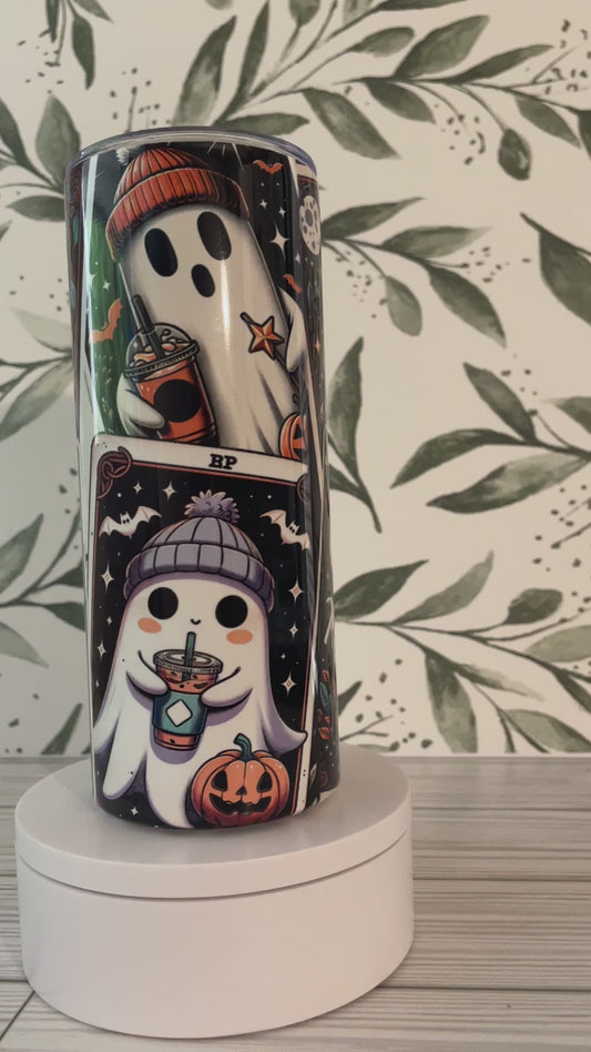 Ghost tarot cards 20oz short Tumbler